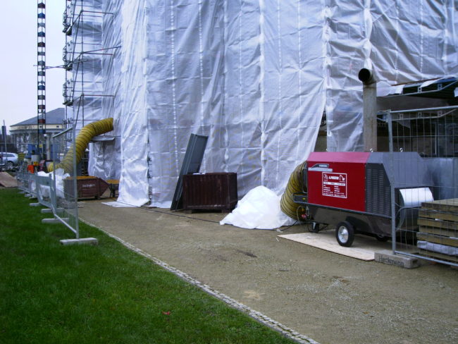 Baustelle heizen